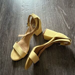 Gianni Bini Yellow Block Heel Sandals for Women